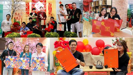 Người Sun* hồ hởi nhận quà Tết "xịn" từ Công đoàn